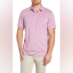 Johnnie-O Foster Classic Fit Stripe‎ Performance Polo Shirt